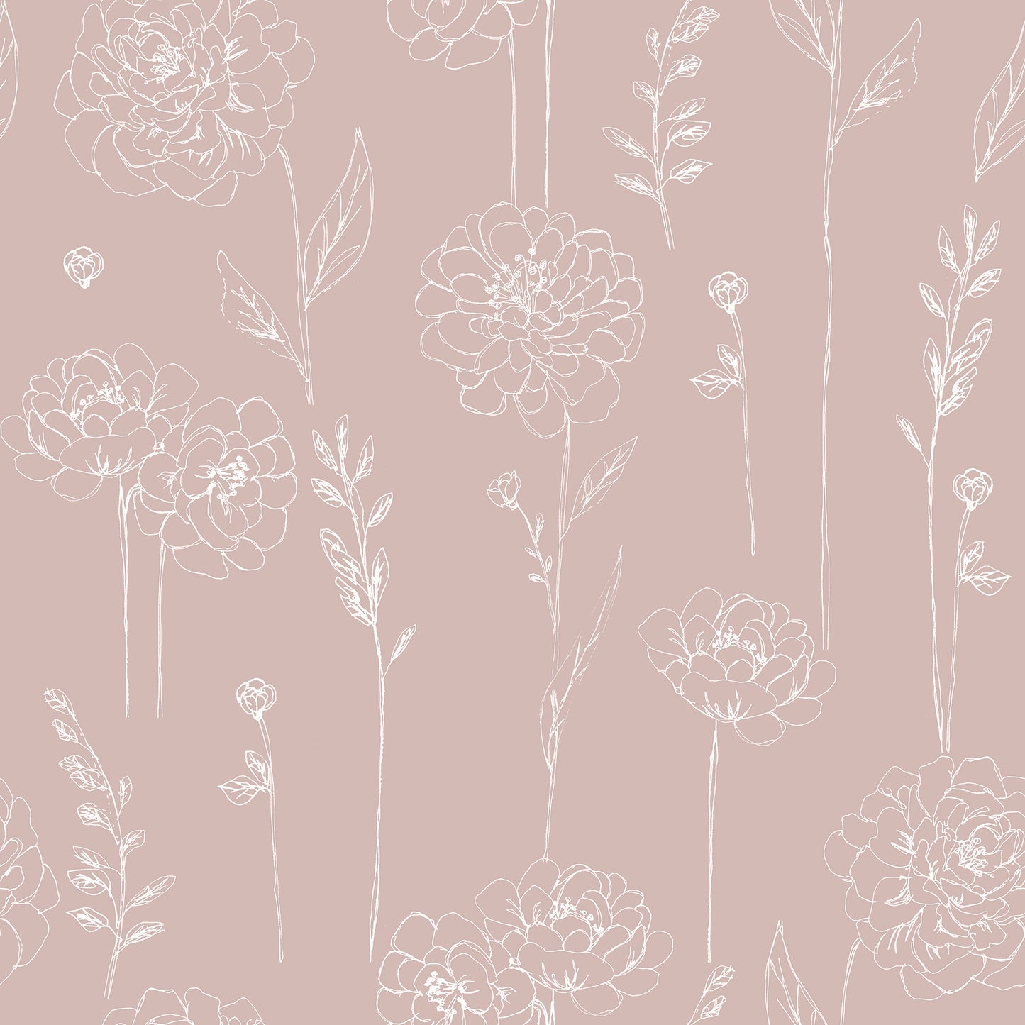 York Wallcoverings RoomMates Maisey Pink Peel and Stick Wallpaper Country Botanical Pinks  Wallpaper - RMK12688PLW