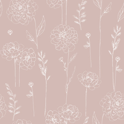 York Wallcoverings RoomMates Maisey Pink Peel and Stick Wallpaper Country Botanical Pinks  Wallpaper - RMK12688PLW