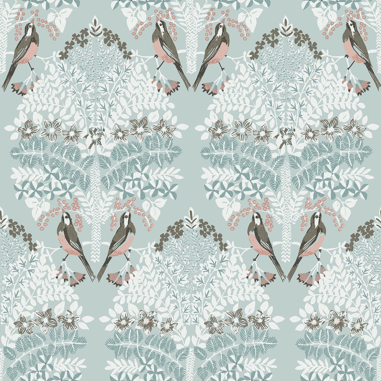 York Wallcoverings RoomMates Otis Blue Multi Peel and Stick Wallpaper Country Botanical Blues  Wallpaper - RMK12689PLW