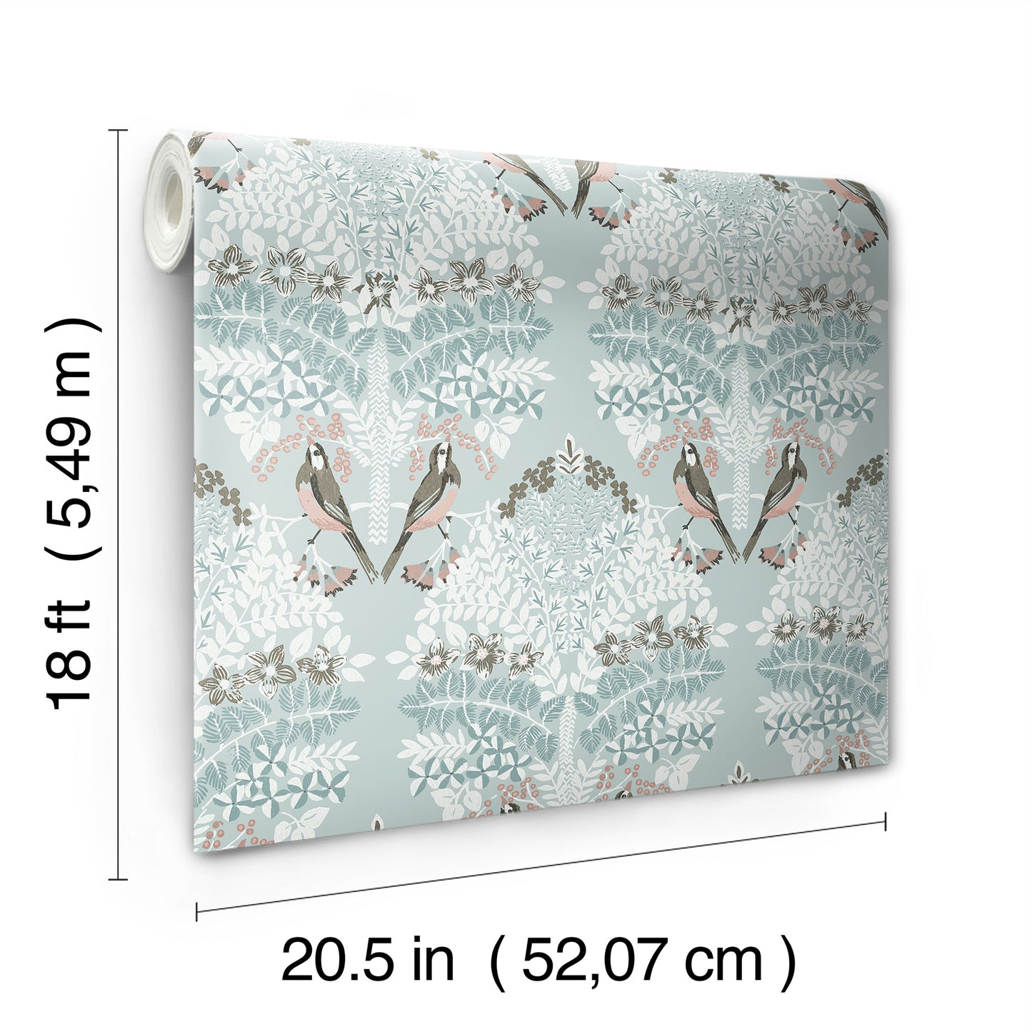 York Wallcoverings RoomMates Otis Blue Multi Peel and Stick Wallpaper Country Botanical Blues  Wallpaper - RMK12689PLW