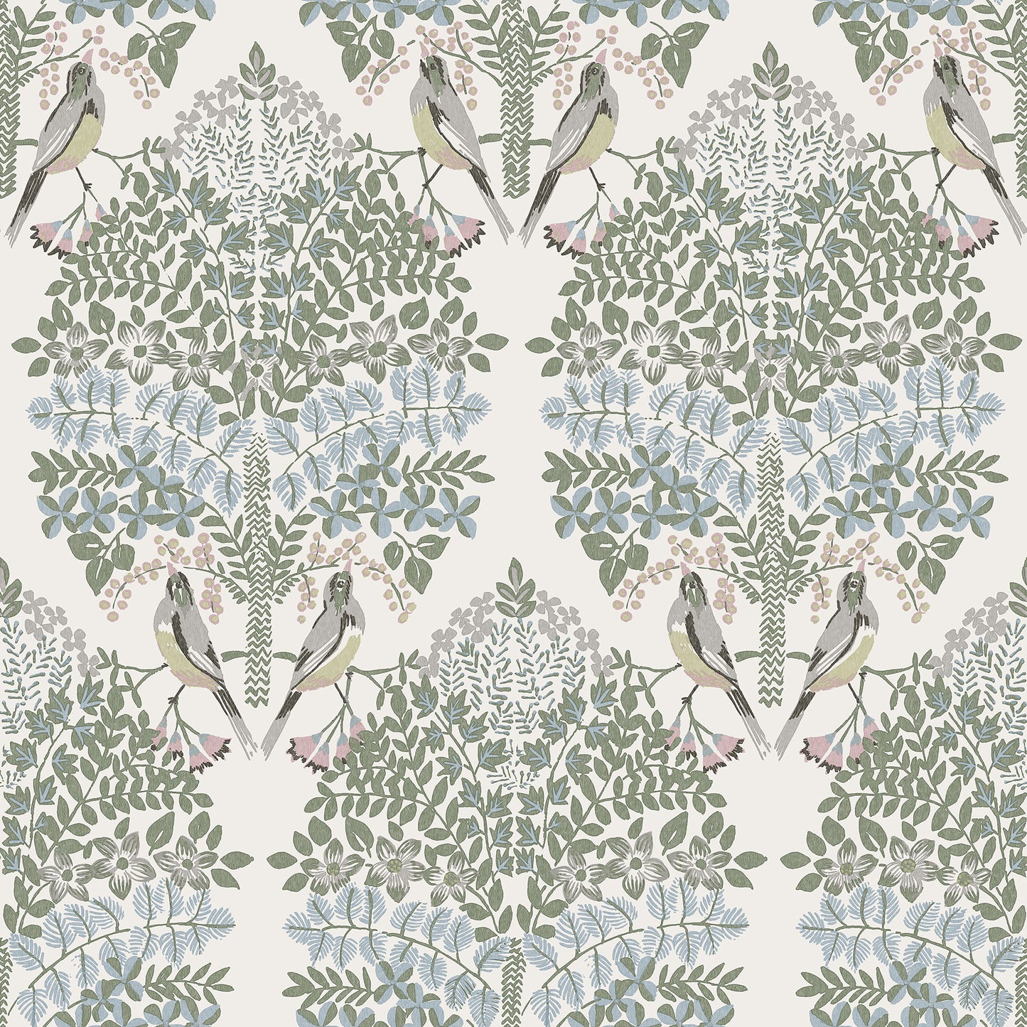 York Wallcoverings RoomMates Otis Ivory Multi Peel and Stick Wallpaper Country Botanical Whites and Off-Whites  Wallpaper - RMK12691PLW