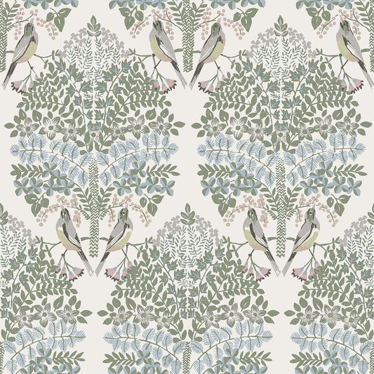 York Wallcoverings RoomMates Otis Ivory Multi Peel and Stick Wallpaper Country Botanical Whites and Off-Whites  Wallpaper - RMK12691PLW