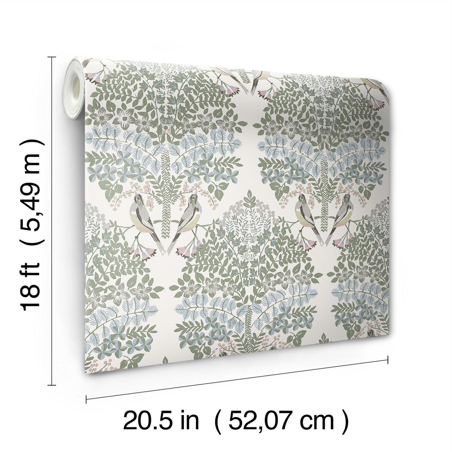 York Wallcoverings RoomMates Otis Ivory Multi Peel and Stick Wallpaper Country Botanical Whites and Off-Whites  Wallpaper - RMK12691PLW