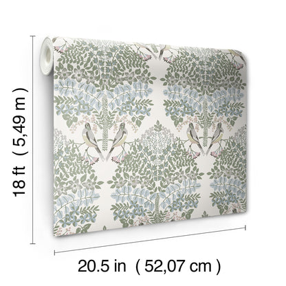 York Wallcoverings RoomMates Otis Ivory Multi Peel and Stick Wallpaper Country Botanical Whites and Off-Whites  Wallpaper - RMK12691PLW