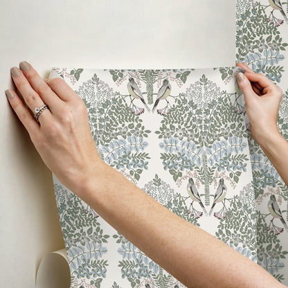 York Wallcoverings RoomMates Otis Ivory Multi Peel and Stick Wallpaper Country Botanical Whites and Off-Whites  Wallpaper - RMK12691PLW