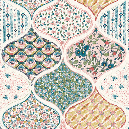 York Wallcoverings RoomMates Pippa Warm Multi Peel and Stick Wallpaper Country Graphics Pinks  Wallpaper - RMK12692PLW