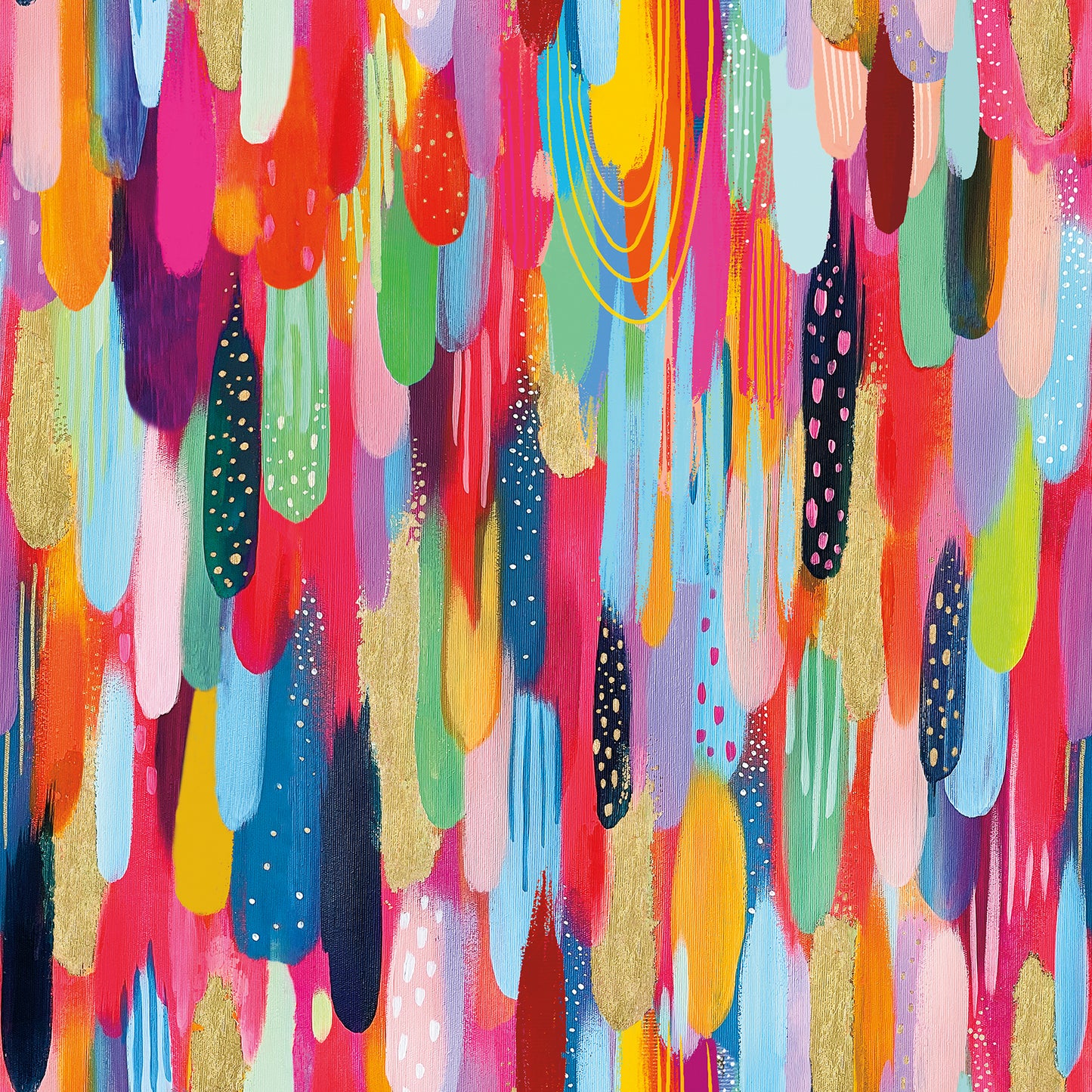 York Wallcoverings RoomMates Brushstroke Red Multi Peel and Stick Wallpaper Bohemian Graphics Multicolor  Wallpaper - RMK12706PLW