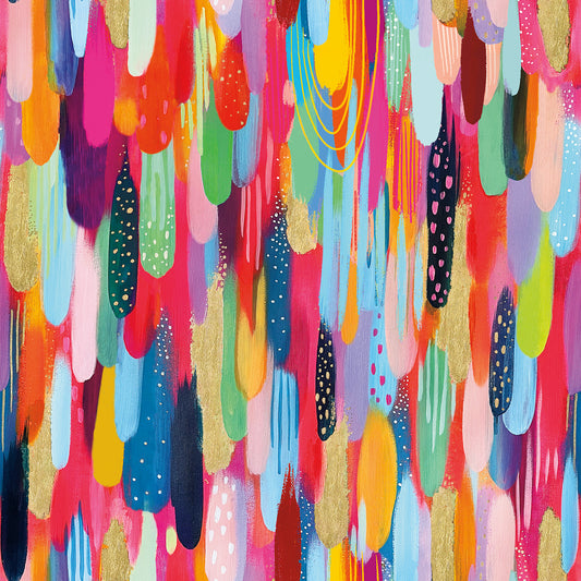 York Wallcoverings RoomMates Brushstroke Red Multi Peel and Stick Wallpaper Bohemian Graphics Multicolor  Wallpaper - RMK12706PLW