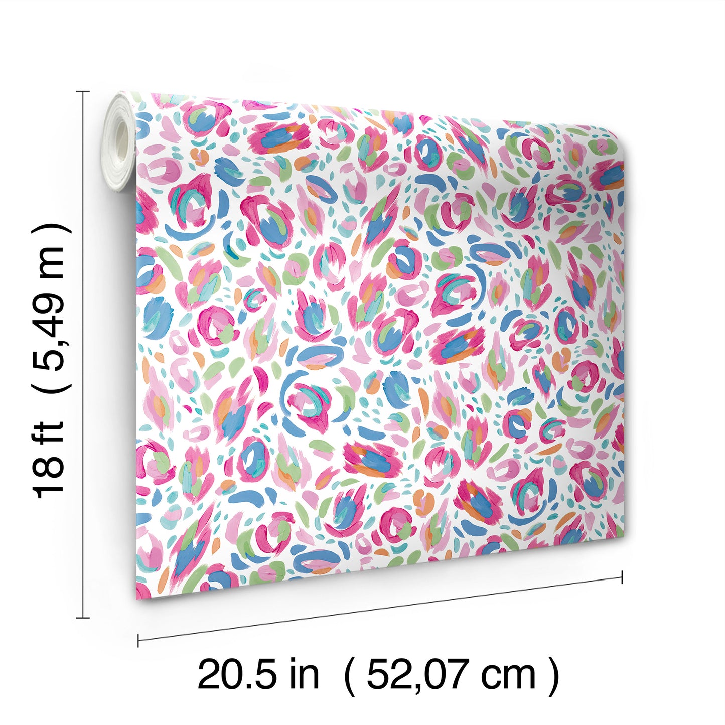 York Wallcoverings RoomMates Brushstroke Leopard Red Multi Peel and Stick Wallpaper Bohemian Graphics Pinks  Wallpaper - RMK12709PLW