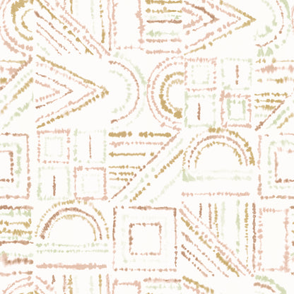 York Wallcoverings RoomMates Brisbane Terracotta Peel and Stick Wallpaper Bohemian Geometrics Pinks  Wallpaper - RMK12719PLW