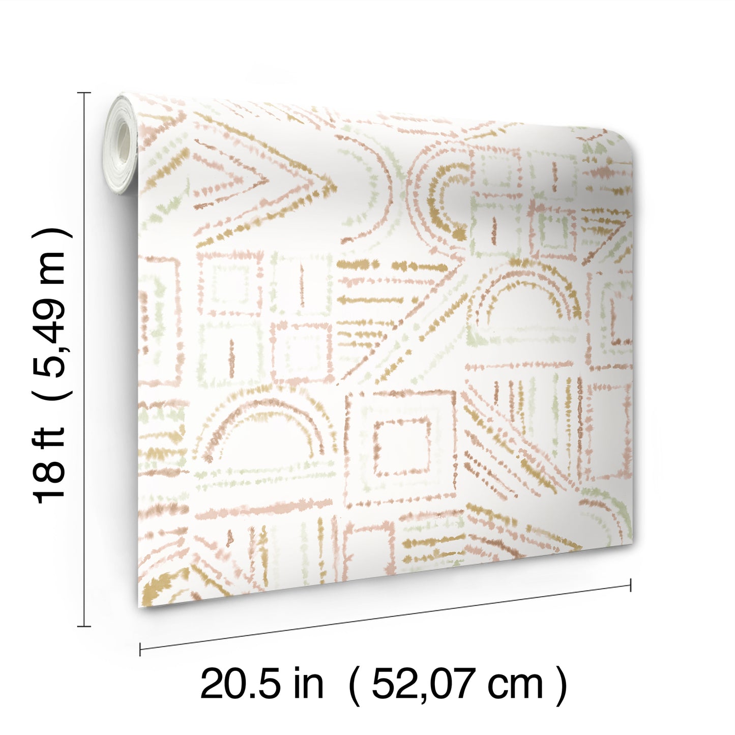 York Wallcoverings RoomMates Brisbane Terracotta Peel and Stick Wallpaper Bohemian Geometrics Pinks  Wallpaper - RMK12719PLW