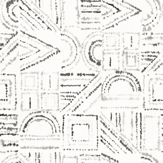 York Wallcoverings RoomMates Brisbane Black Peel and Stick Wallpaper Bohemian Geometrics Blacks  Wallpaper - RMK12720PLW