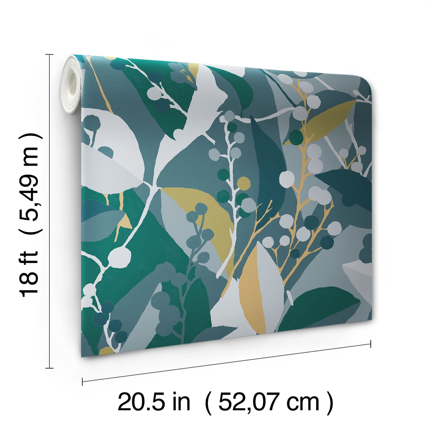 York Wallcoverings RoomMates Adelaide Teal Peel and Stick Wallpaper Bohemian Trees Blues  Wallpaper - RMK12723PLW