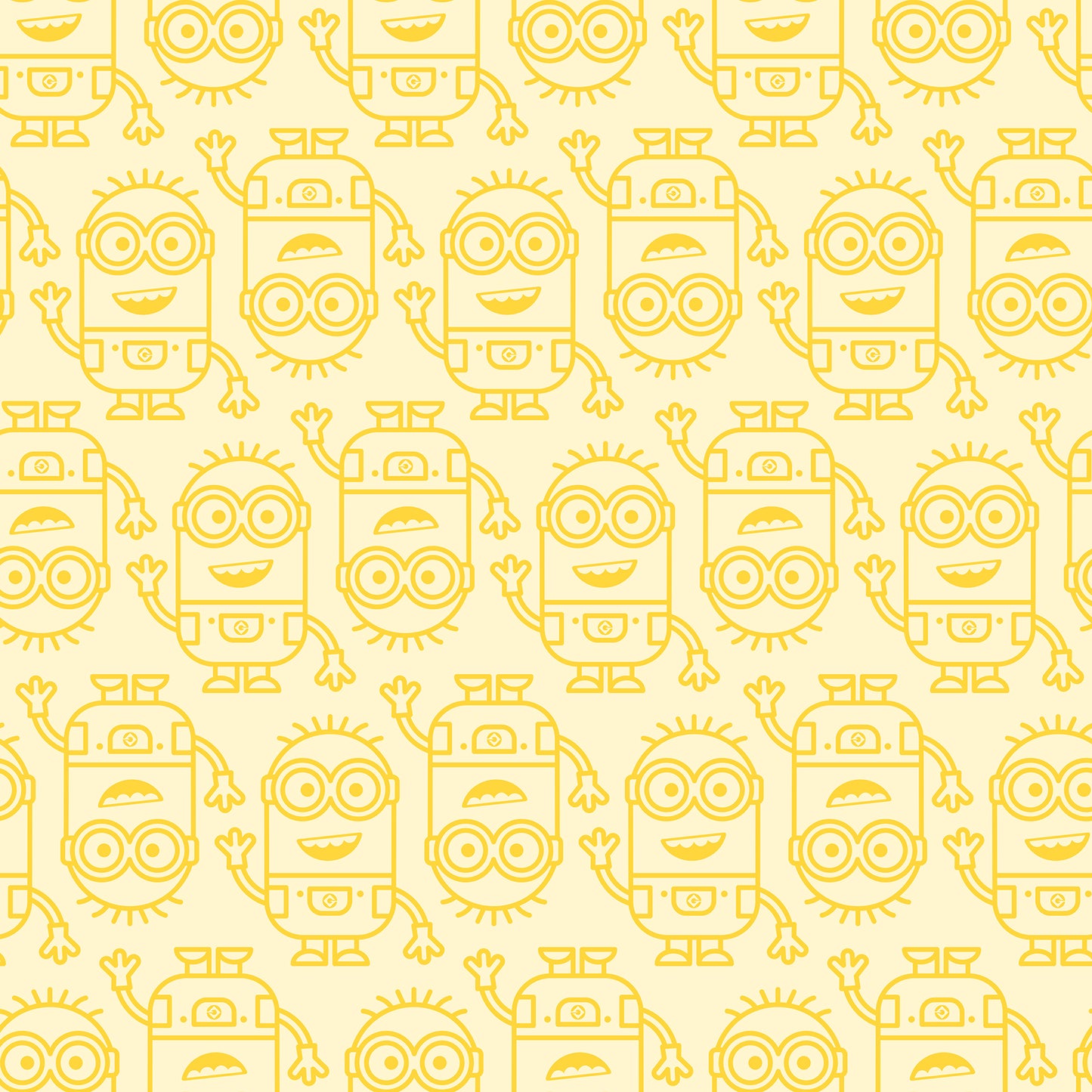 York Wallcoverings RoomMates Minions Line Art Yellow Peel and Stick Wallpaper Kids Graphics Yellows  Wallpaper - RMK12732PLW