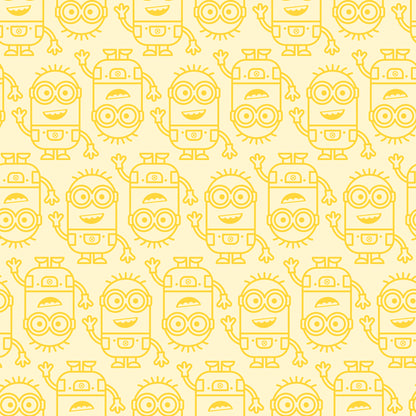 York Wallcoverings RoomMates Minions Line Art Yellow Peel and Stick Wallpaper Kids Graphics Yellows  Wallpaper - RMK12732PLW