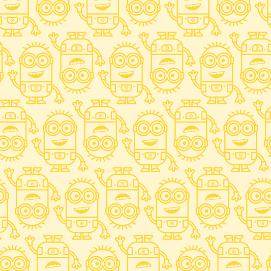 York Wallcoverings RoomMates Minions Line Art Yellow Peel and Stick Wallpaper Kids Graphics Yellows  Wallpaper - RMK12732PLW