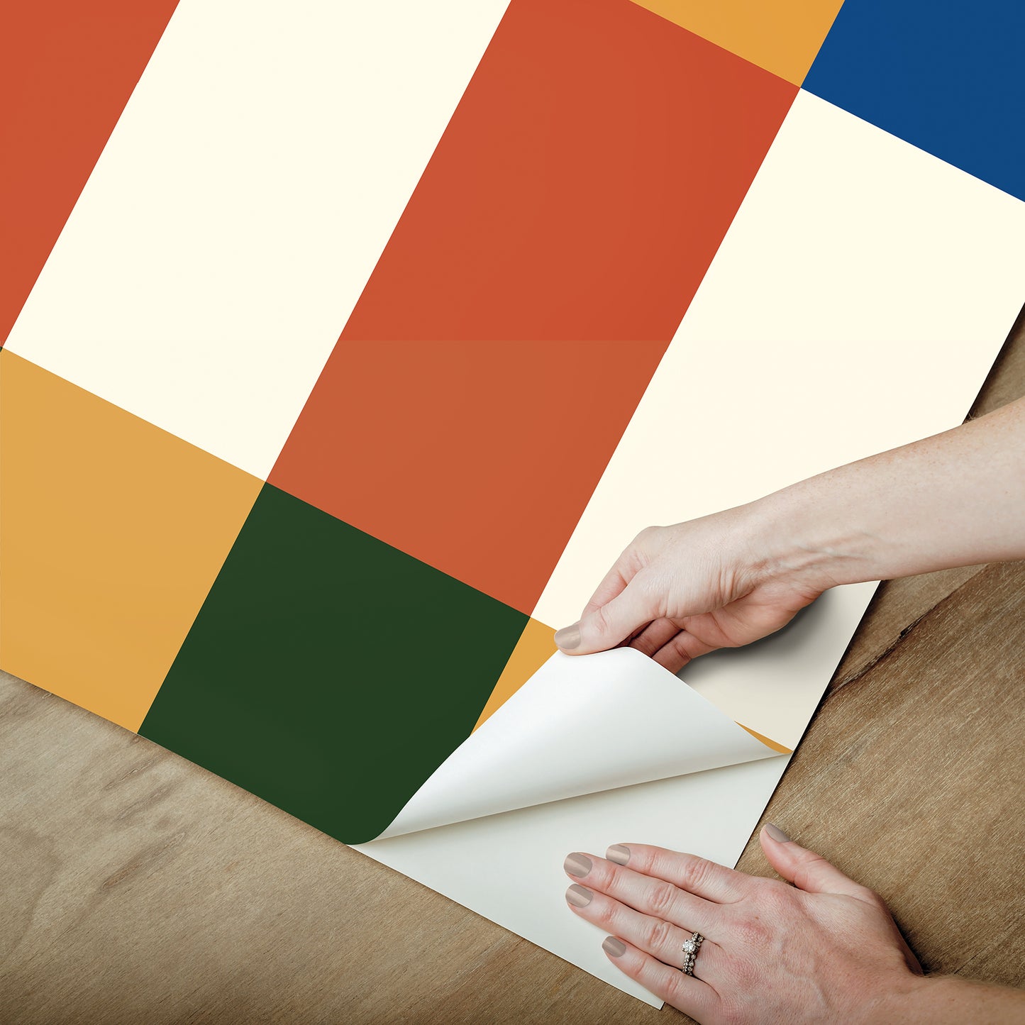 York Wallcoverings RoomMates Framework Auburn Peel and Stick Wallpaper Modern Graphics Browns  Wallpaper - RMK12733PLW