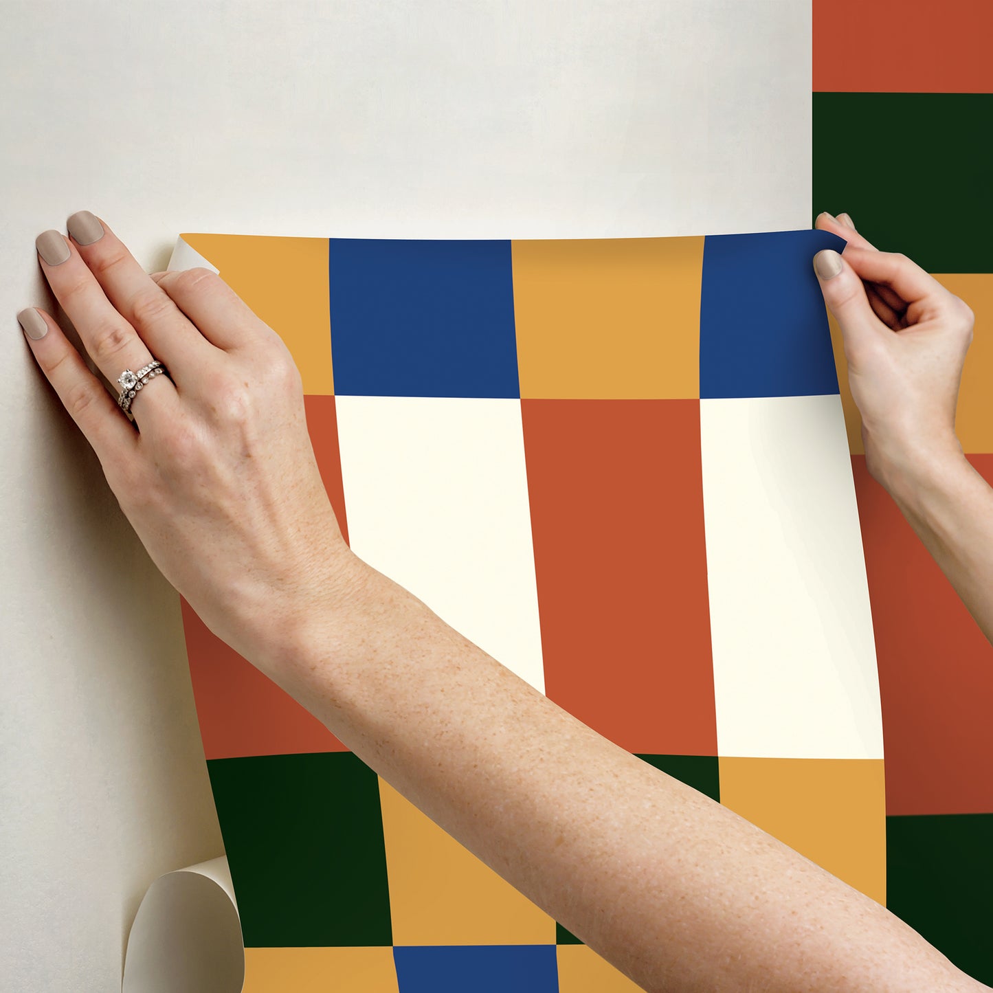 York Wallcoverings RoomMates Framework Auburn Peel and Stick Wallpaper Modern Graphics Browns  Wallpaper - RMK12733PLW