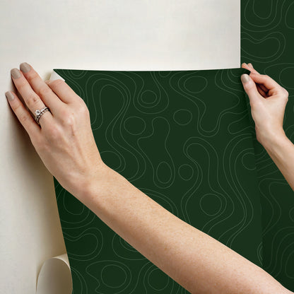 York Wallcoverings RoomMates Lineation Green Peel and Stick Wallpaper Modern Graphics Greens  Wallpaper - RMK12737PLW