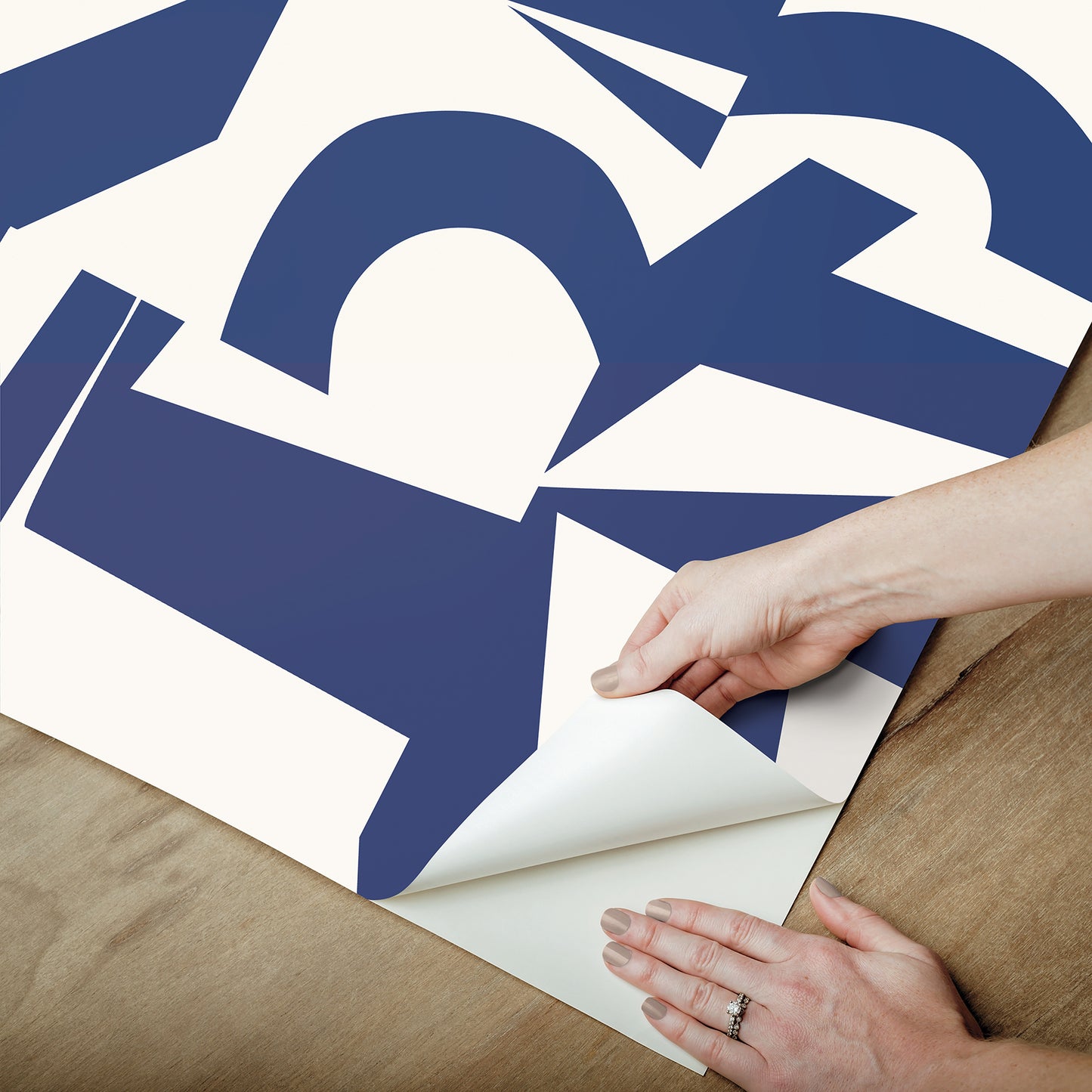 York Wallcoverings RoomMates Inside The Box Blue Peel and Stick Wallpaper Modern Graphics Blues  Wallpaper - RMK12739PLW