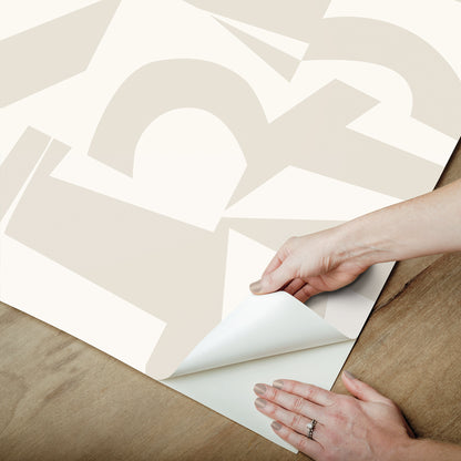 York Wallcoverings RoomMates Inside The Box Taupe Peel and Stick Wallpaper Modern Graphics Neutrals  Wallpaper - RMK12740PLW