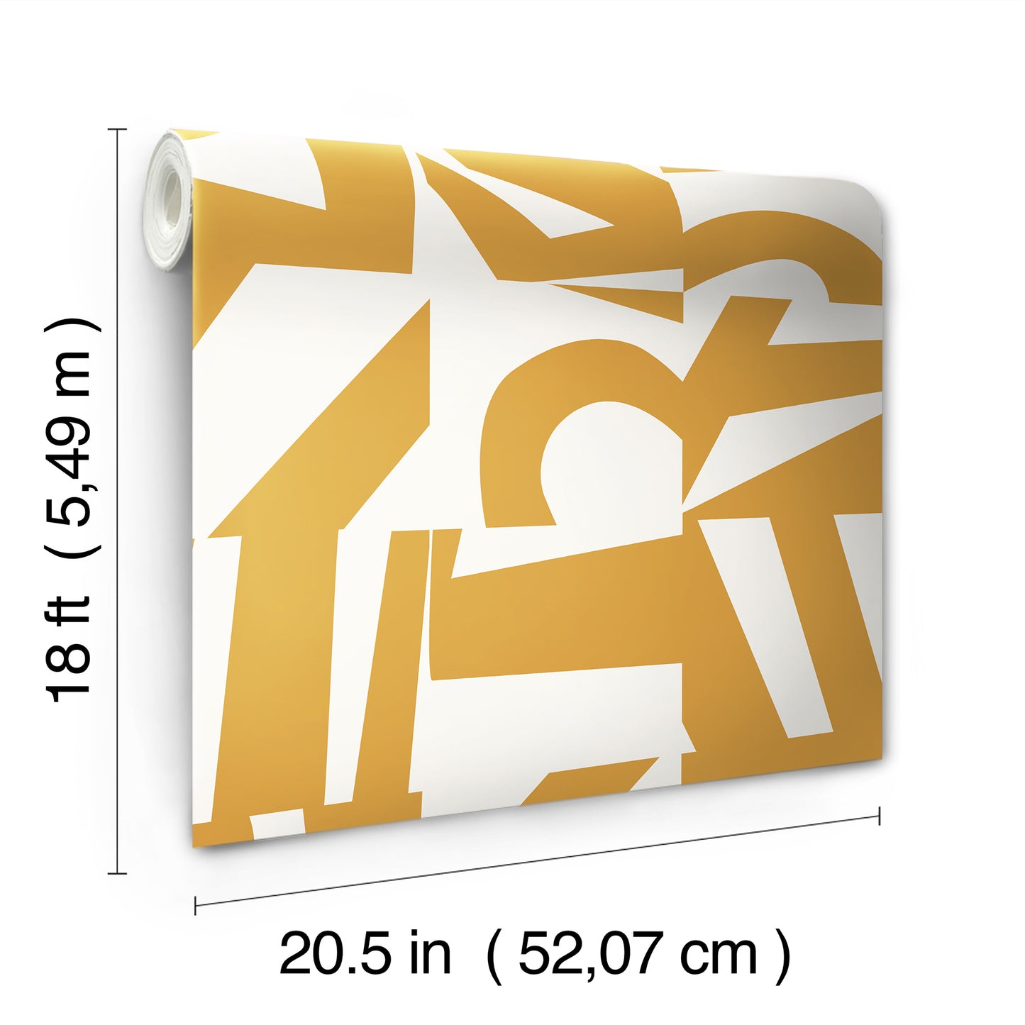 York Wallcoverings RoomMates Inside The Box Yellow Peel and Stick Wallpaper Modern Graphics Yellows  Wallpaper - RMK12741PLW