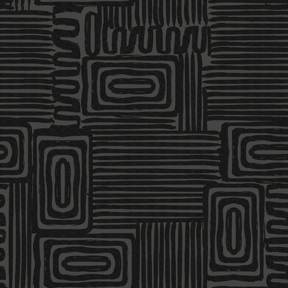 York Wallcoverings RoomMates Pathways Black Peel and Stick Wallpaper Modern Graphics Blacks  Wallpaper - RMK12742PLW