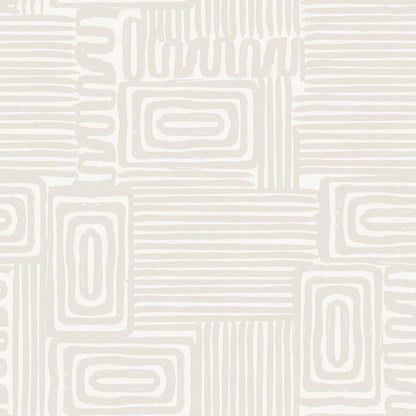 York Wallcoverings RoomMates Pathways Taupe Peel and Stick Wallpaper Modern Graphics Neutrals  Wallpaper - RMK12743PLW