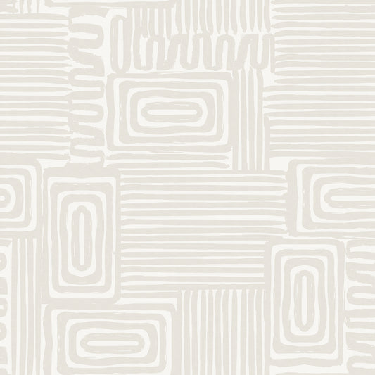 York Wallcoverings RoomMates Pathways Taupe Peel and Stick Wallpaper Modern Graphics Neutrals  Wallpaper - RMK12743PLW