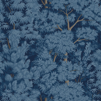 York Wallcoverings RoomMates Ardian Navy Peel and Stick Wallpaper Traditional Trees Blues  Wallpaper - RMK12750PLW