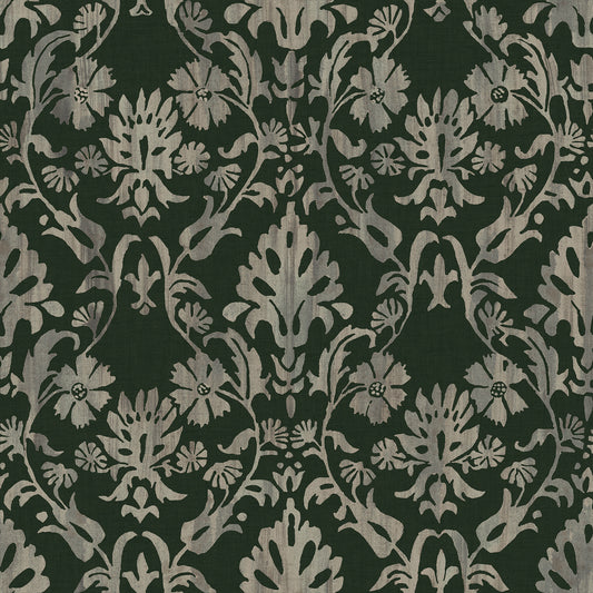 York Wallcoverings RoomMates Blooming Damask Deep Green Peel and Stick Wallpaper Traditional Botanical Blacks  Wallpaper - RMK12757PLW