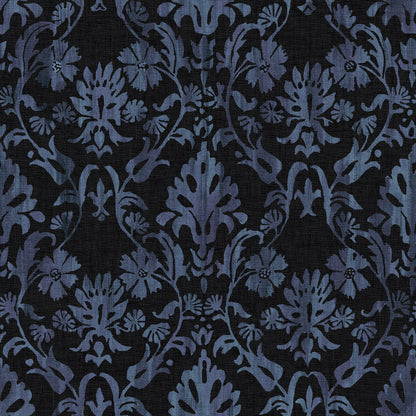 York Wallcoverings RoomMates Blooming Damask Black Peel and Stick Wallpaper Traditional Botanical Blacks  Wallpaper - RMK12758PLW