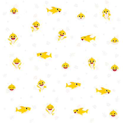 York Wallcoverings RoomMates Baby Shark Cream Peel and Stick Wallpaper Kids Animals Whites and Off-Whites  Wallpaper - RMK12763PLW
