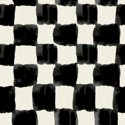 York Wallcoverings RoomMates Tess Watercolor Soft Black Checker Peel and Stick Wallpaper Modern Graphics Blacks  Wallpaper - RMK12772PLW