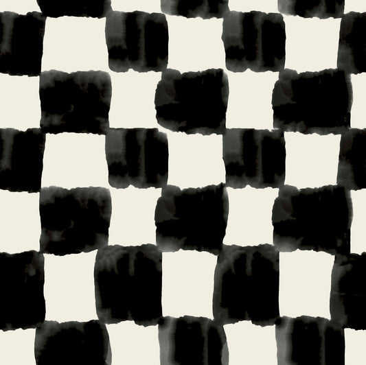 York Wallcoverings RoomMates Tess Watercolor Soft Black Checker Peel and Stick Wallpaper Modern Graphics Blacks  Wallpaper - RMK12772PLW