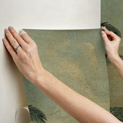 York Wallcoverings RoomMates Hilo Tropical Island Tapestry Peel and Stick Mural Traditional Animals Greens  Wallpaper - RMK12779MW