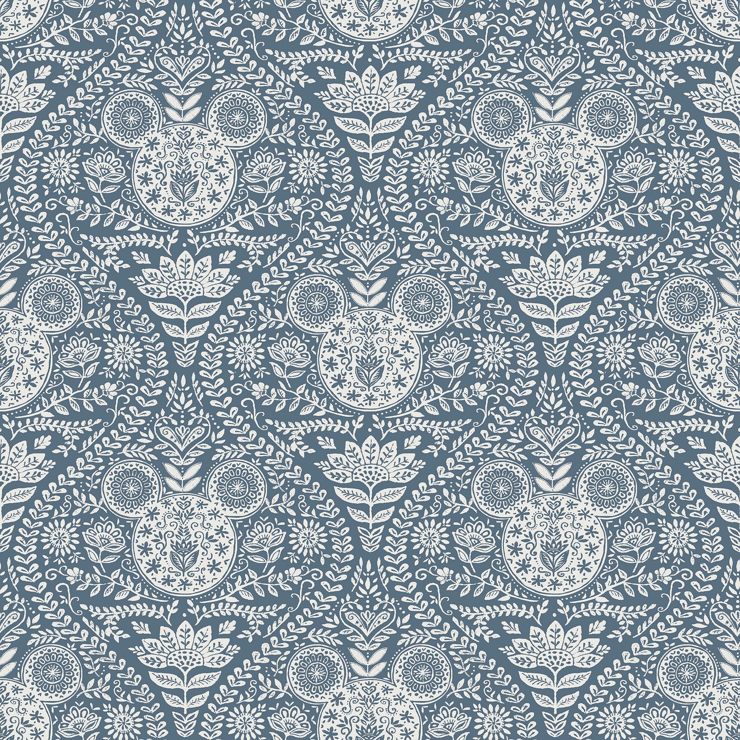 York Wallcoverings RoomMates Disney Mickey Mouse Blue Block Print Peel and Stick Wallpaper Modern Graphics Blues  Wallpaper - RMK12787PLW