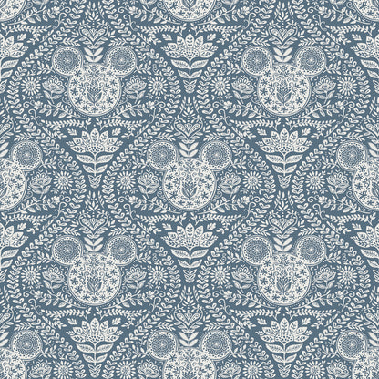 York Wallcoverings RoomMates Disney Mickey Mouse Blue Block Print Peel and Stick Wallpaper Modern Graphics Blues  Wallpaper - RMK12787PLW