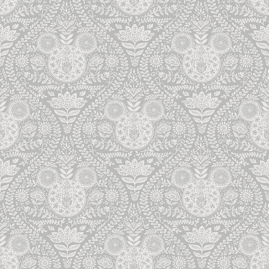 York Wallcoverings RoomMates Disney Mickey Mouse Grey Block Print Peel and Stick Wallpaper Modern Graphics Greys  Wallpaper - RMK12788PLW