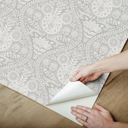 York Wallcoverings RoomMates Disney Mickey Mouse Grey Block Print Peel and Stick Wallpaper Modern Graphics Greys  Wallpaper - RMK12788PLW