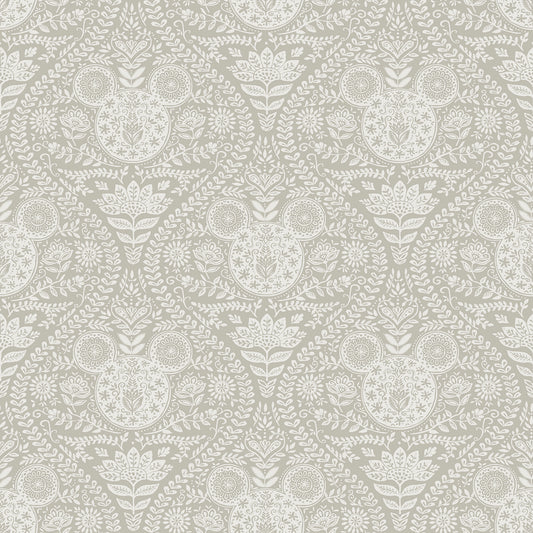 York Wallcoverings RoomMates Disney Mickey Mouse Cream Block Print Peel and Stick Wallpaper Modern Graphics Neutrals  Wallpaper - RMK12789PLW