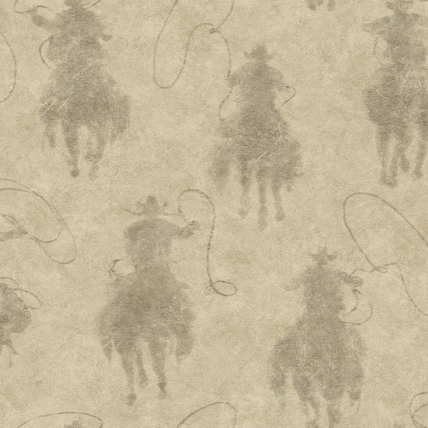 York Wallcoverings RoomMates Yellowstone Stockman Silhouette Beige Peel and Stick Wallpaper Country Graphics Browns  Wallpaper - RMK12803PLW