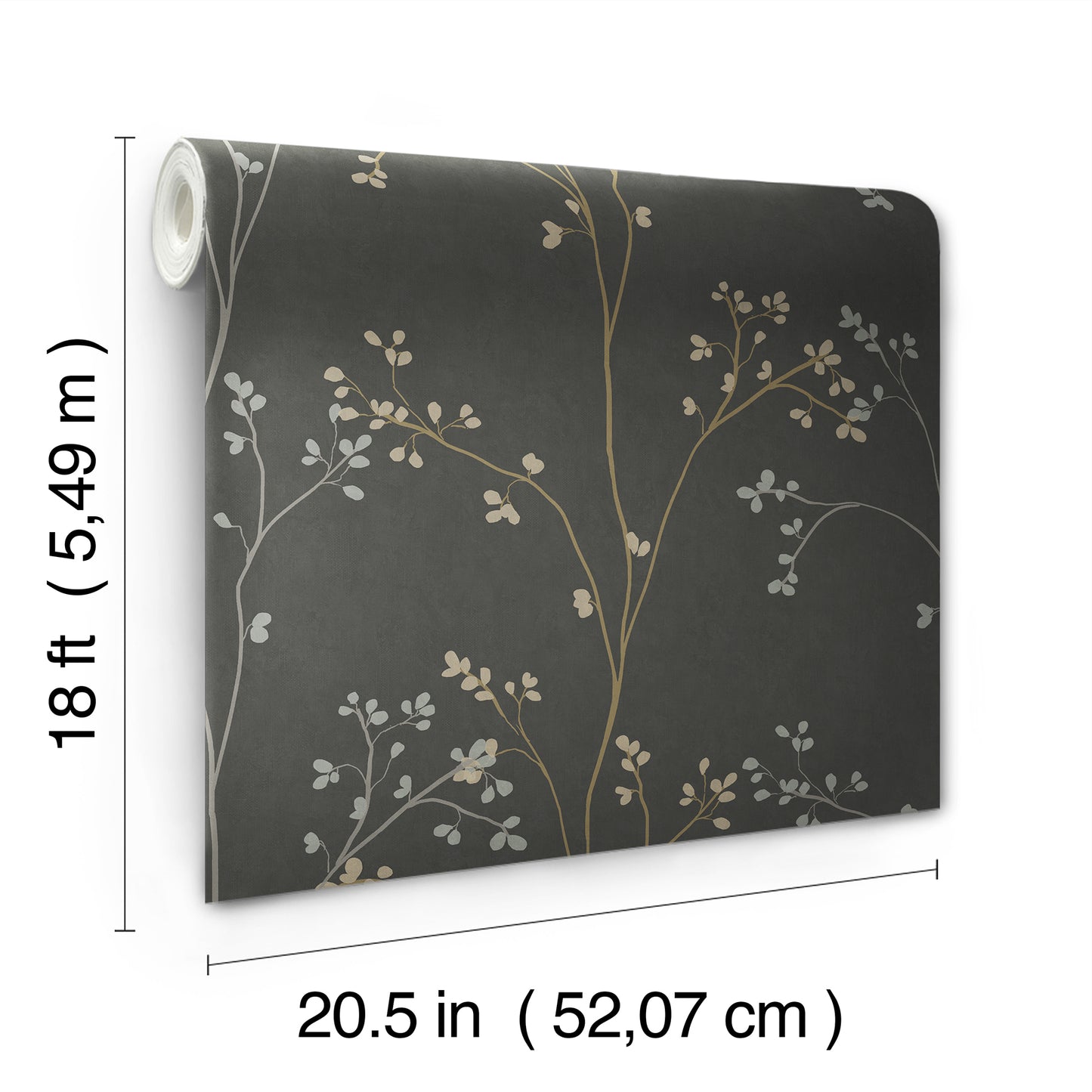 York Wallcoverings RoomMates Blossom Stripe Black Peel and Stick Wallpaper Traditional Graphics Blacks  Wallpaper - RMK12808PL