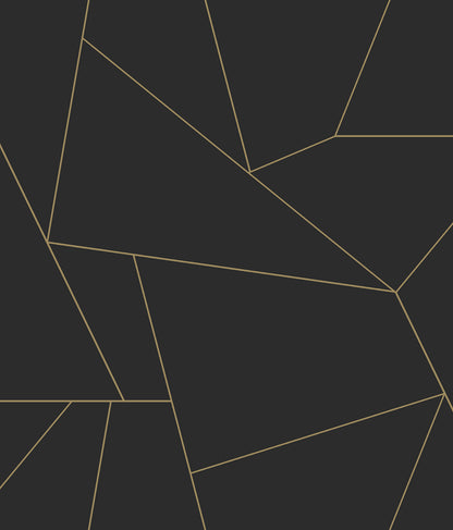 York Wallcoverings RoomMates Brilliant Black and Gold Peel and Stick Wallpaper Modern Graphics Blacks  Wallpaper - RMK12809PL