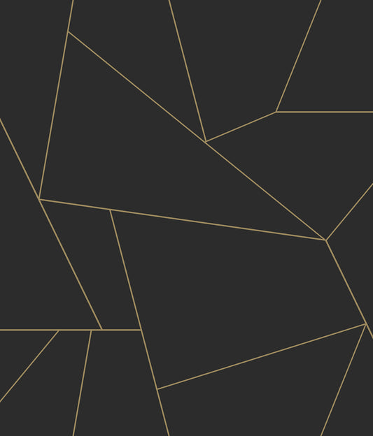 York Wallcoverings RoomMates Brilliant Black and Gold Peel and Stick Wallpaper Modern Graphics Blacks  Wallpaper - RMK12809PL