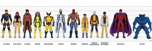 York Wallcoverings RoomMates Marvel's X-MEN ?97 Band of Mutants Red and Blue Peel and Stick Border Graphics Eclectic Red and Blue  Current Peel & Stick - RMK1320BD