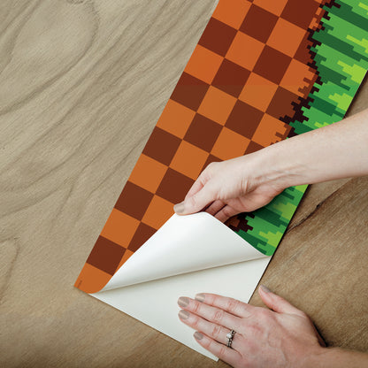 York Wallcoverings RoomMates Sonic The Hedgehog Green Hill Border Decal Graphics Kids Green  Current Peel & Stick - RMK1336BD