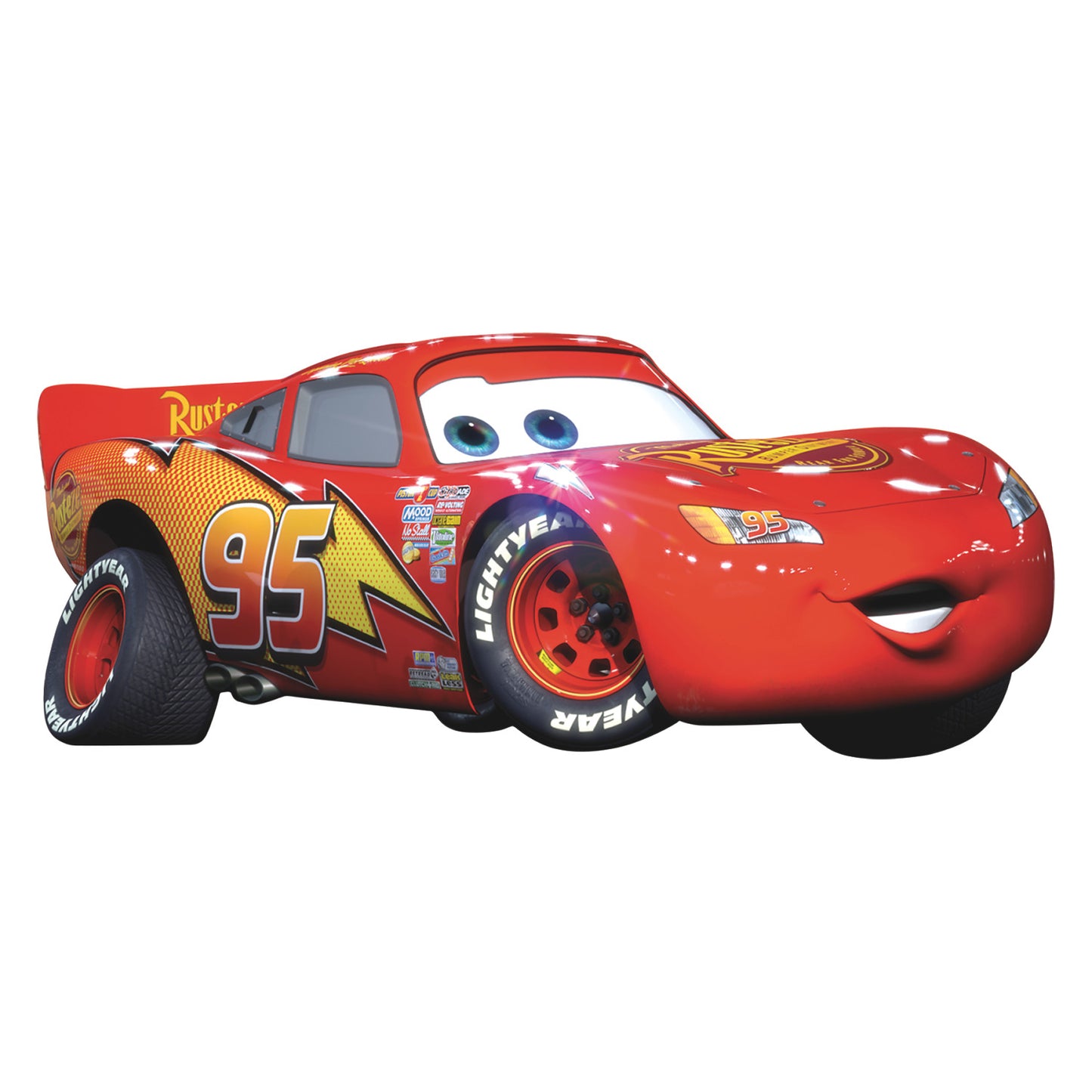 York Wallcoverings RoomMates Cars - Lightening Mcqueen Peel and Stick Giant Wall Decal Whimsical Licensed Multicolor  Wallpaper - RMK1518GM