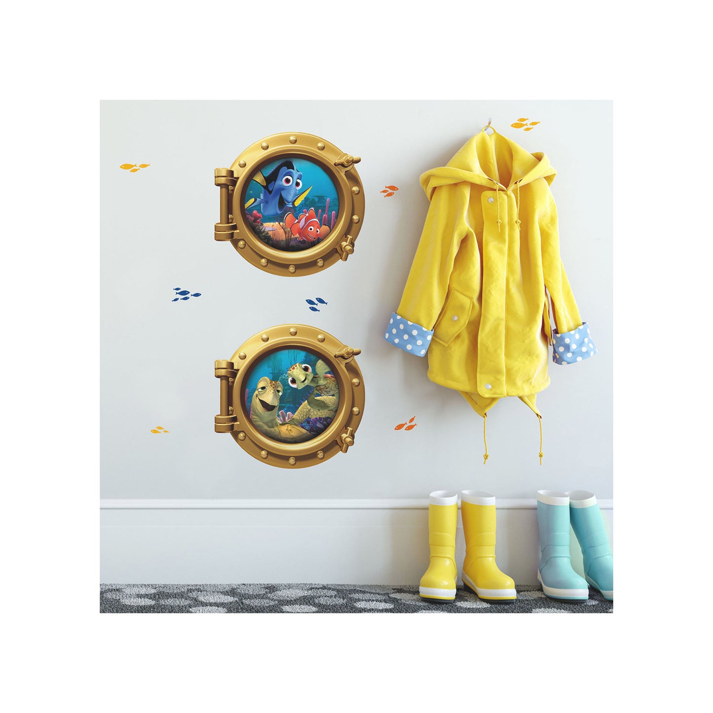 York Wallcoverings RoomMates Finding Nemo Giant Wall Decals Whimsical Licensed Multicolor  Wallpaper - RMK2060GM
