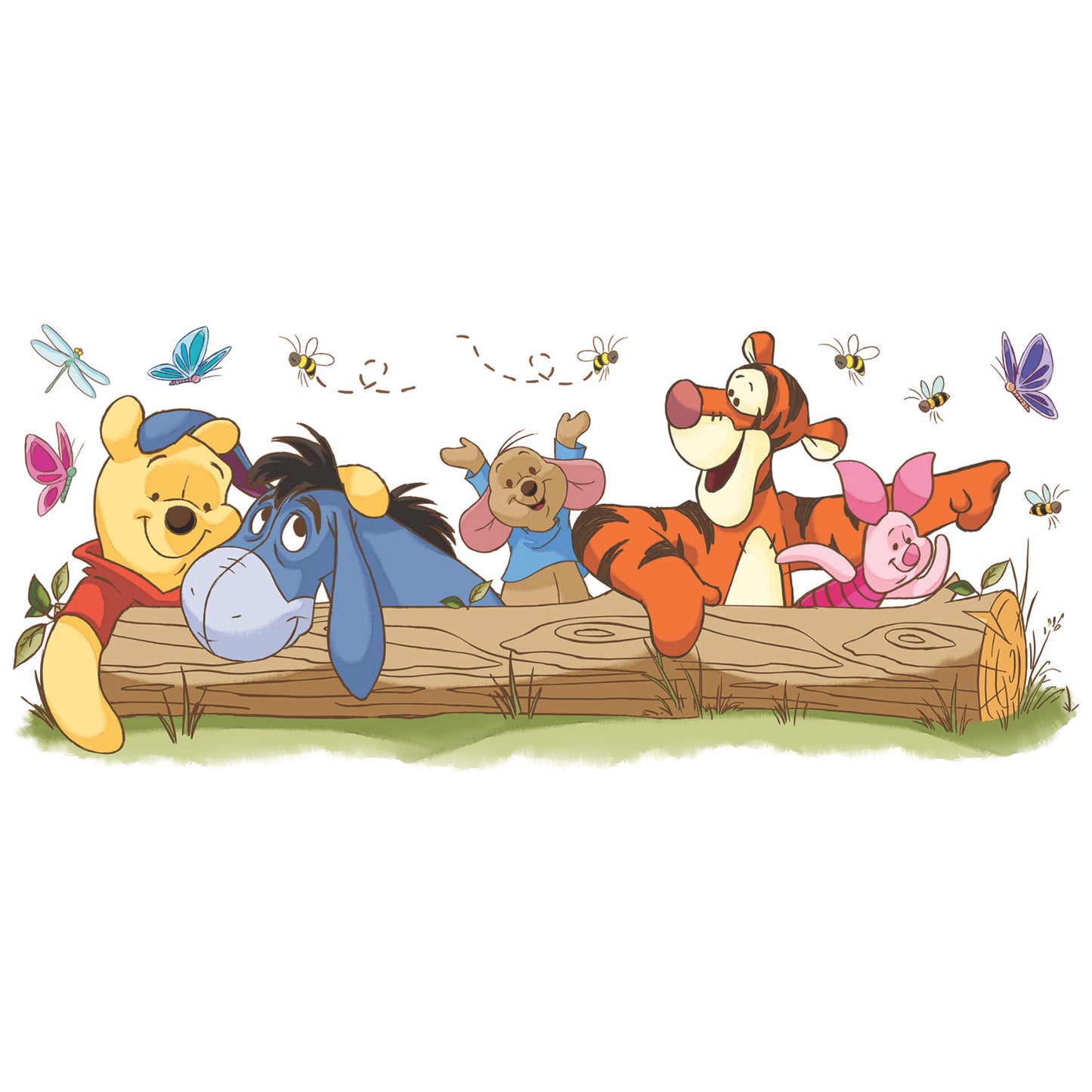 York Wallcoverings RoomMates Winnie The Pooh - Pooh and Friends Outdoor Fun Giant Wall Decals Whimsical Licensed Multicolor  Wallpaper - RMK2553GM